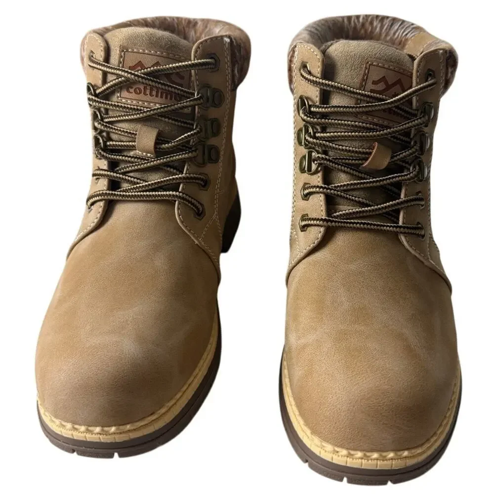 COTTIMO Women's Beige Snow Hiking Winter Boots Size 6